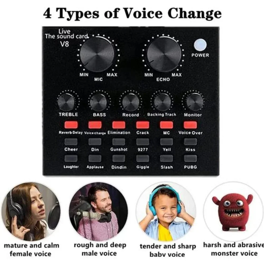 Podcast Equipment Bundle, BM-800 Recording Studio Package with Voice Changer